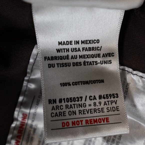 Ariat FR Flame Resistant HRC2/CAT2 2112 Work Wear Henley Brown Shirt XL - Picture 11 of 13